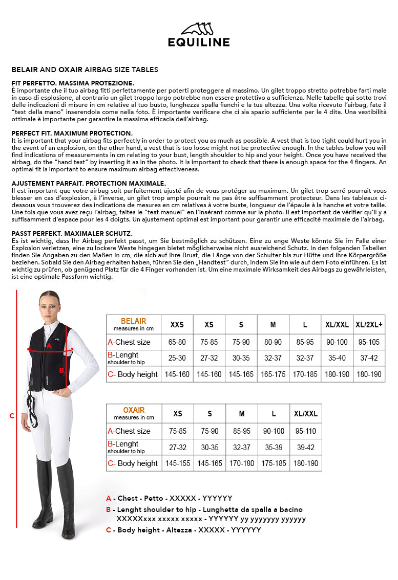 Gilet Airbag Unisex Equiline Belair